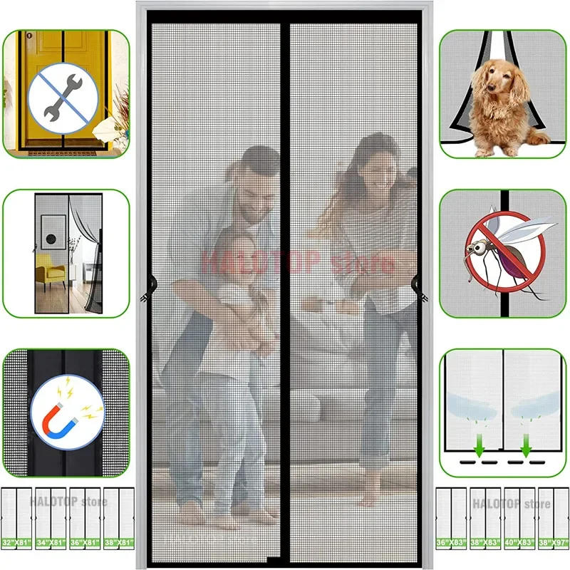 Description Picture 2 of itemMagnetic Door Mosquito Net Anti Fly Insect Automatic Closing Invisible Mesh Screen Punch-Free Window Curtain Screen