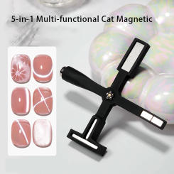 5 IN 1 Multi-function Nail Magnetic Stick With Sleeve Cat Magnet Board For Nail Gel Polish Line Strip Effect Nail Art Decal Tool