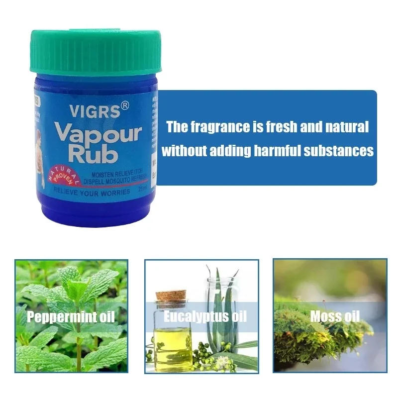 Description Picture 3 of itemTiger Balm Cream Prevent Mosquito Bites and Itching Refreshing Cooling Oil Relieve Dizziness and Migraine Relaxation Treatment