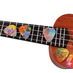 0.46/0.71/1.0Mm 10Pcs Guitar Paddle Graffiti Color Acoustic Guitar Picks Musical Instrument Accessories Pick Guitar Accessories