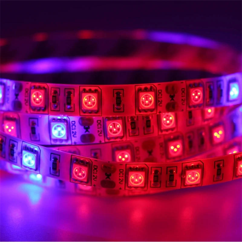 Description Picture 5 of itemFull Spectrum LED Strip Grow Light Set Plant Lamp 5m Growing Strip Light 12V Phyto Lamp Greenhouse Hydroponic Lighting US Plug