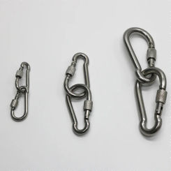 M6/M8/M10 304 Stainless Steel Multifunctional Spring Snap Carabiner Quick Link Lock Ring Hook