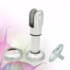 Stainless Steel Partition Bracket Foot Toilet Partition Foot Toilet Partition Bracket for Bathroom (Silver)