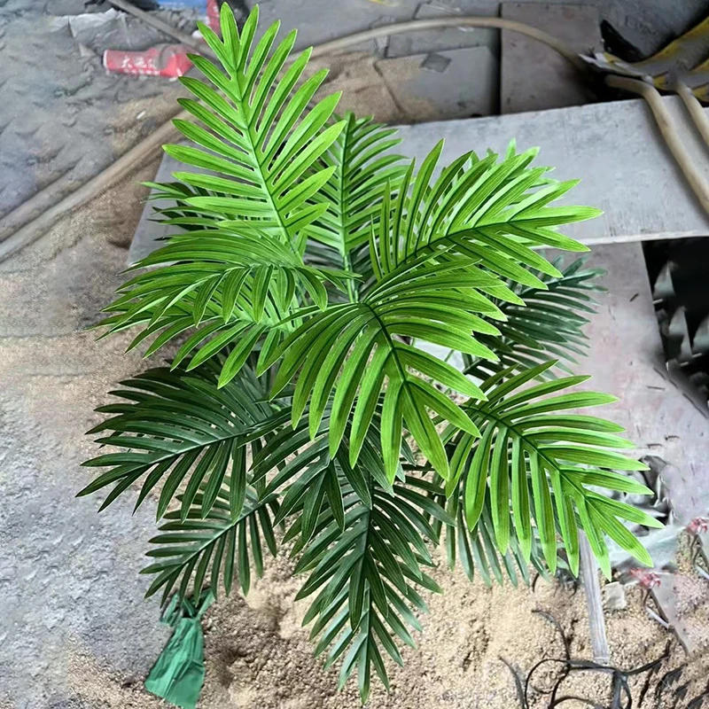 Description Picture 6 of item82cm Large Artificial Palm Tree Tall Fake Plants Tropical Monstera Branch Green Plastic Leaves For Home Garden Outdoor Decor