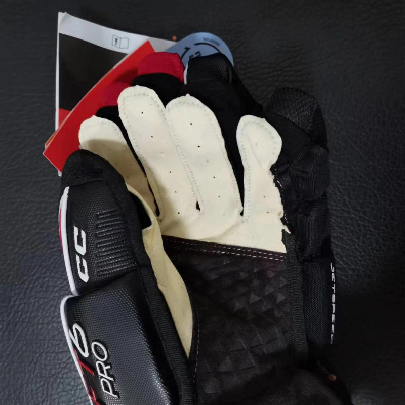 Description Picture 4 of itemFT6 PRO Glove For Hockey Sticks Player Size 13 14" Senior Black Red Outdoor Rollor Hockey Training Gloves