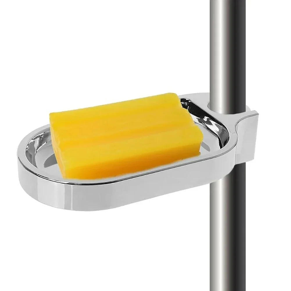 Description Picture 6 of item24/25mm Plastic Shower Rail Soap Dish Box Soap Holder Shower Rod Slide Bar ABS Chrome for Sliding Bar Bathroom Tray