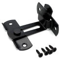 Matt Black Stainless Steel Door Buckle Lock Bolt Lock 90 Degree Door With Cabinet Hasp Lock