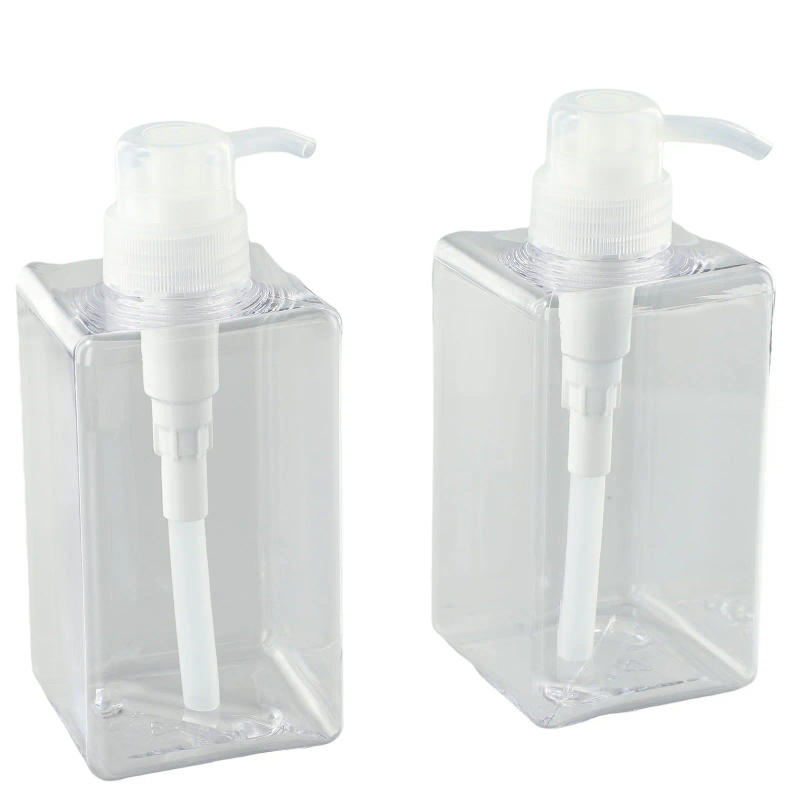 Description Picture 4 of item2pcs 450ml Soap Dispenser Clear Liquid Lotion Hand Pump Soap Dispenser Refillable Shampoo Bottle Plastic Hand Soap Dispenser