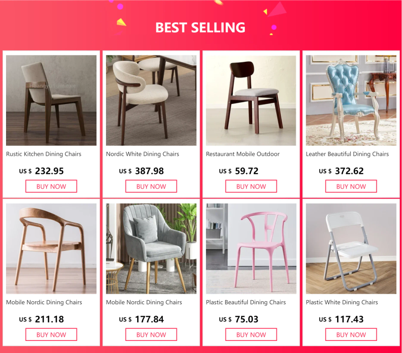 Description Picture 2 of itemRustic Kitchen Dining Chairs Material Designer Contemporary Bedroom Dining Chairs Chaise Lounge Muebles De Cocina Home Furniture