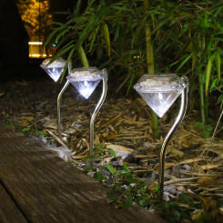 Outdoor Solar Diamond Multi-color Light 1LED Lawn Rainproof Courtyard Decoration Light Lawn Landscape Lighting Street Light