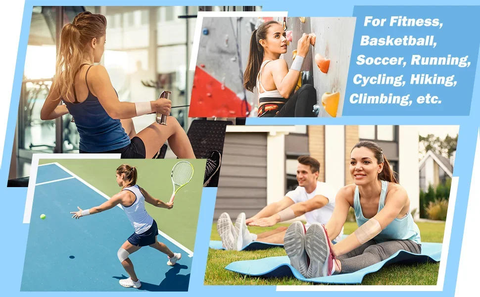 Description Picture 6 of item1 Roll White Self-Adhesive kinesiology Tape Skin Friendly Elastic Sports Bandages for Boxing,Football,Basketball Accessories