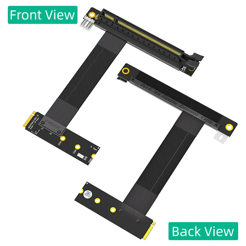 Description Picture 4 of itemM.2 NVME to PCIE X16 Adapter Graphics Video Extension Cable PCI Express 3.0 16X to M Key Riser Cable for 2242/2260/2280 NVME SSD