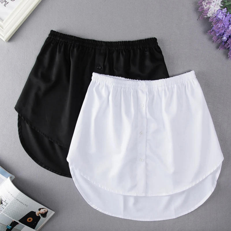 Description Picture 3 of itemS-5XL Women Fake Shirt Hem Detachable Underskirt  Irregular Skirt Tail Blouse Hem Extender Mini Skirt Layered Inner Layer