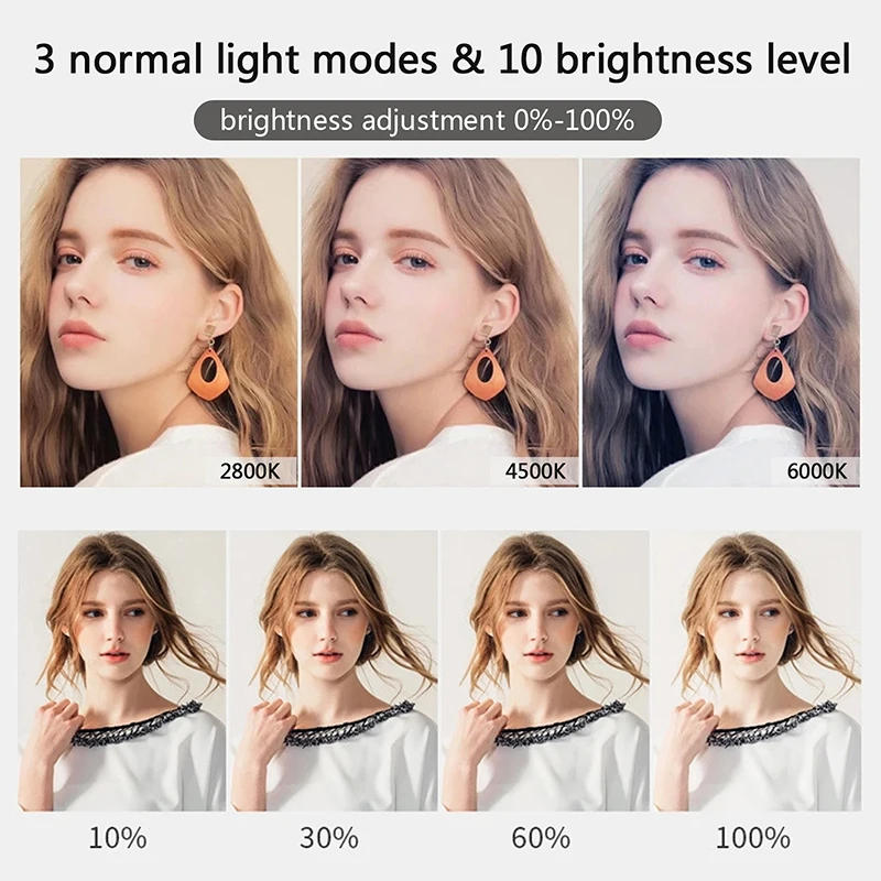 Description Picture 4 of item12 inch LED Ring light Photography Lighting Phone Ringlight With Tripod Stand USB Round Fill Lamp for Youtube TikTok Video Live