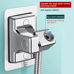 1Pc ABS Shower Head Holder Wall Mounted Shower Rack Self-adhesive Adjustable  Bathroom Rotatable Handheld Bracket Accessories