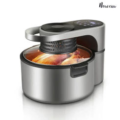 8L Multifunctional Visual Air Fryer Touch Control Fully Automatic Smart Rotating Large Capacity Electric Fryer Electric Oven