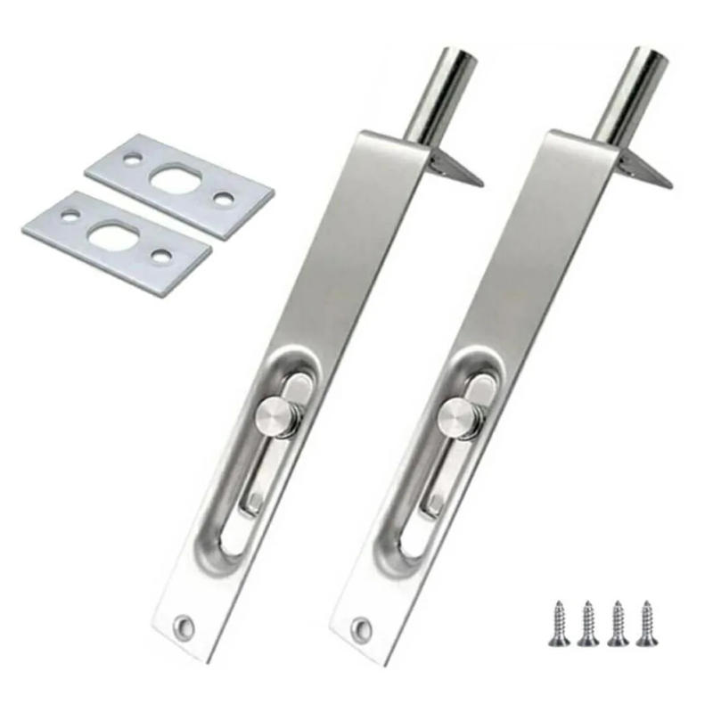 Description Picture 2 of item2pcs 4 Inch Stainless Steel Safety  Door Bolt Security Guard Door Latch Sliding Door Lock Bathroom Bolt Dust Proof Hardware