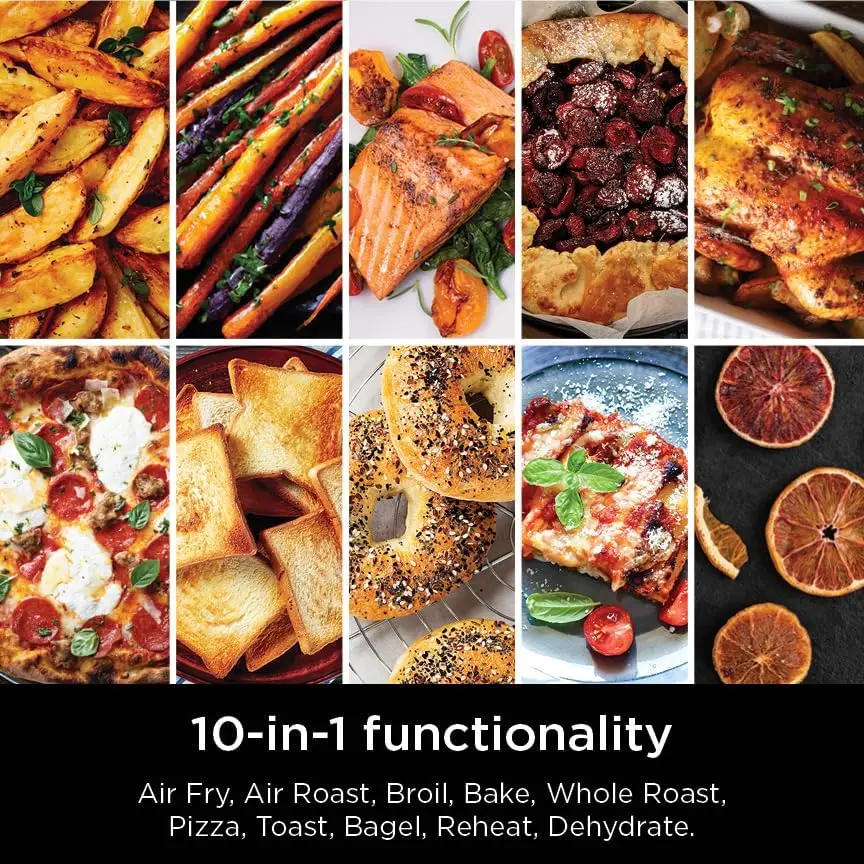 Description Picture 2 of item10-in-1 Smart Digital Countertop Convection Toaster Oven with Air Fry, Air Roast, Broil & Bake, 1800W Stainless Steel