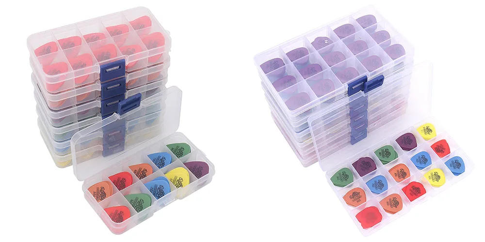 Description Picture 5 of itemAcoustic Electric Guitar Picks 50pcs 100pcs Dunlop With Box Plectrum Pick For Guitar Accessories 6 Sizes Thickness 0.5mm-1.14mm