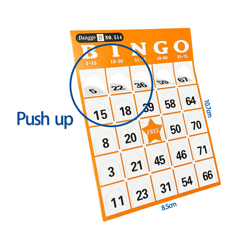 Description Picture 4 of itemPush-up Bingo Cards Set, 540 Cards Max