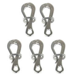 5PCS 316 Stainless Steel 100mm Pelican Hook & Eye with Quick Release link Crane Hooks for Sailing Boat Yacht Accessories