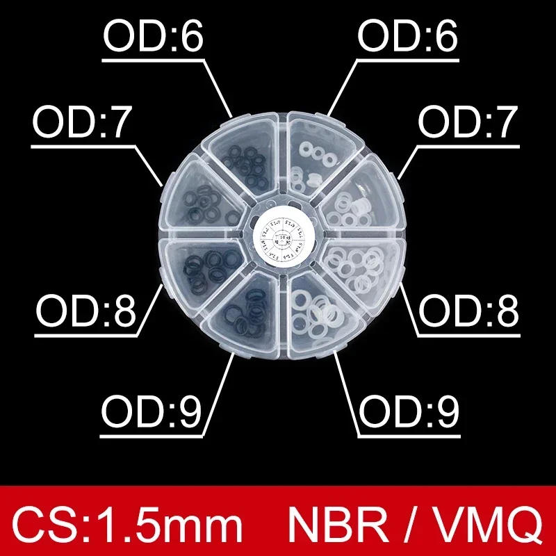 Description Picture 4 of itemLight repair boxed nitrile silicone fluorine rubber repair kit sealing valve waterproof combination kit gasket o-ring