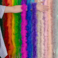 2Meter Natural Turkey Feathers boa 11g for DIY Craft Scarf Shawl Decor Fluffy Plume Boa Sewing Costume Dress Christma Tree Decor
