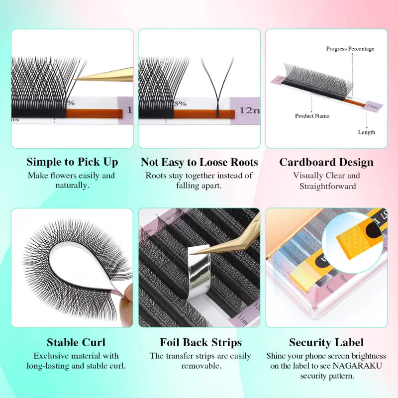 Description Picture 4 of itemNAGARAKU YY Shape Hand Woven Premium Eyelashes Extension