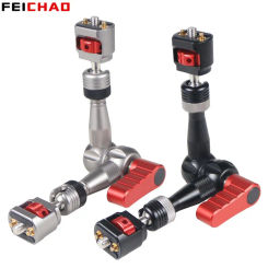Stainless Steel Magic Arm Articulating Holding Arm 7 inch 1/4 Screw ARRI Pin for DSLR Camera Flash LED Video Light Super Clamp