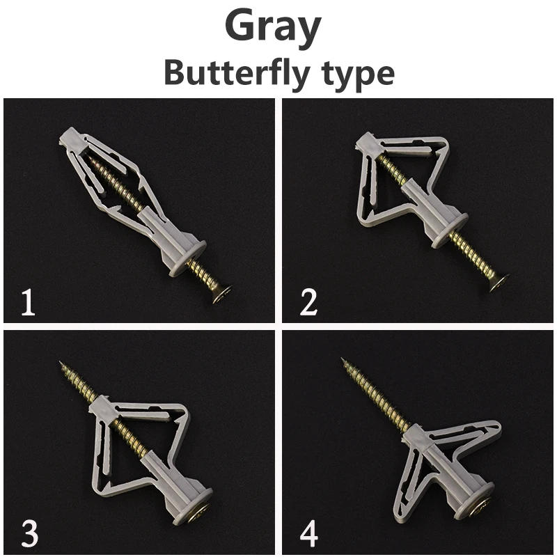 Description Picture 4 of itemPlastic Expansion Drywall Anchor Pipe Tube Kit Screw Self Drilling Fiberboard Nail Wall Pierced Gypsum Board Hollow Brick