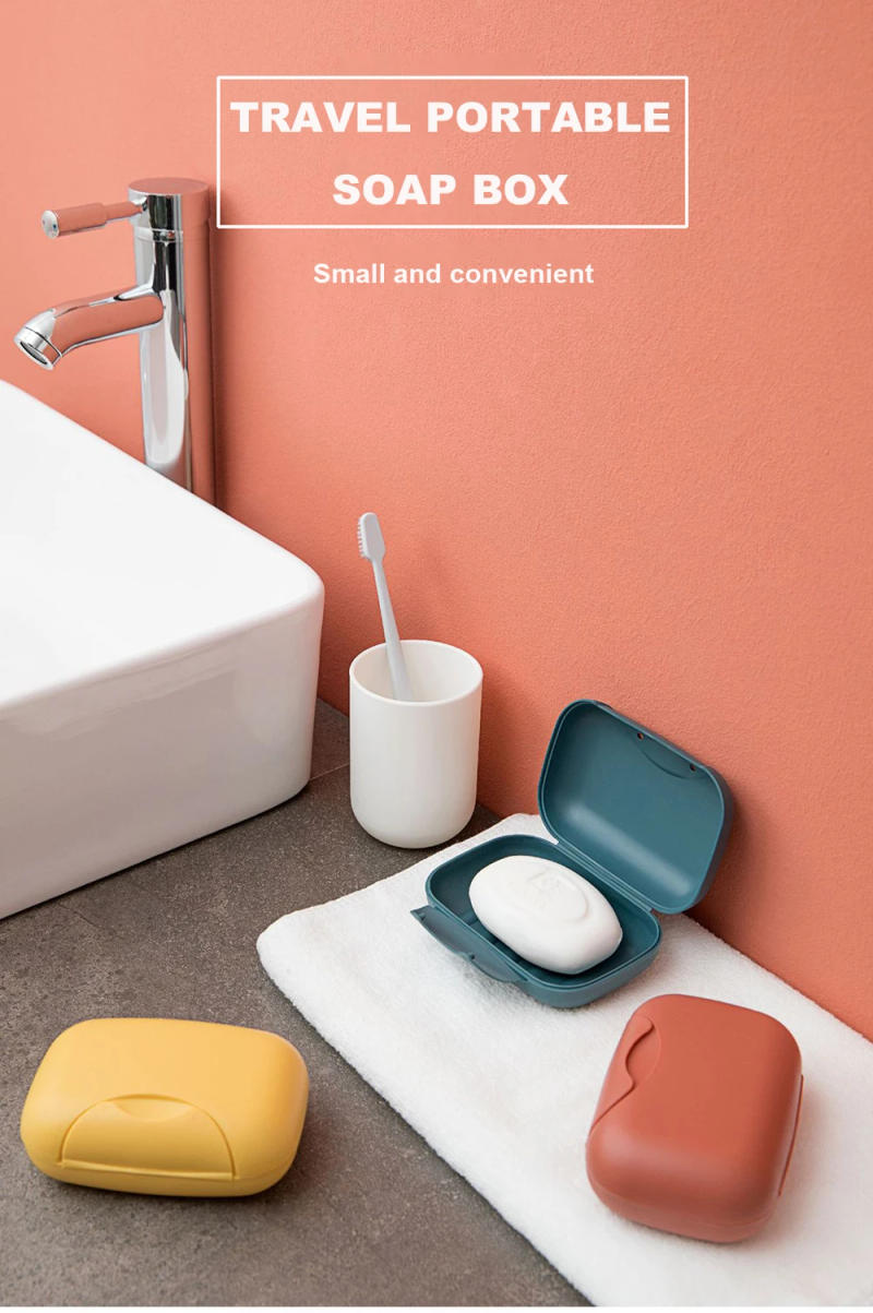 Description Picture 2 of itemPortable Travel Soap Box Four Colors Waterproof Leak Proof Stylish Compact Easy To Carry Bathroom Storage Sealed Box