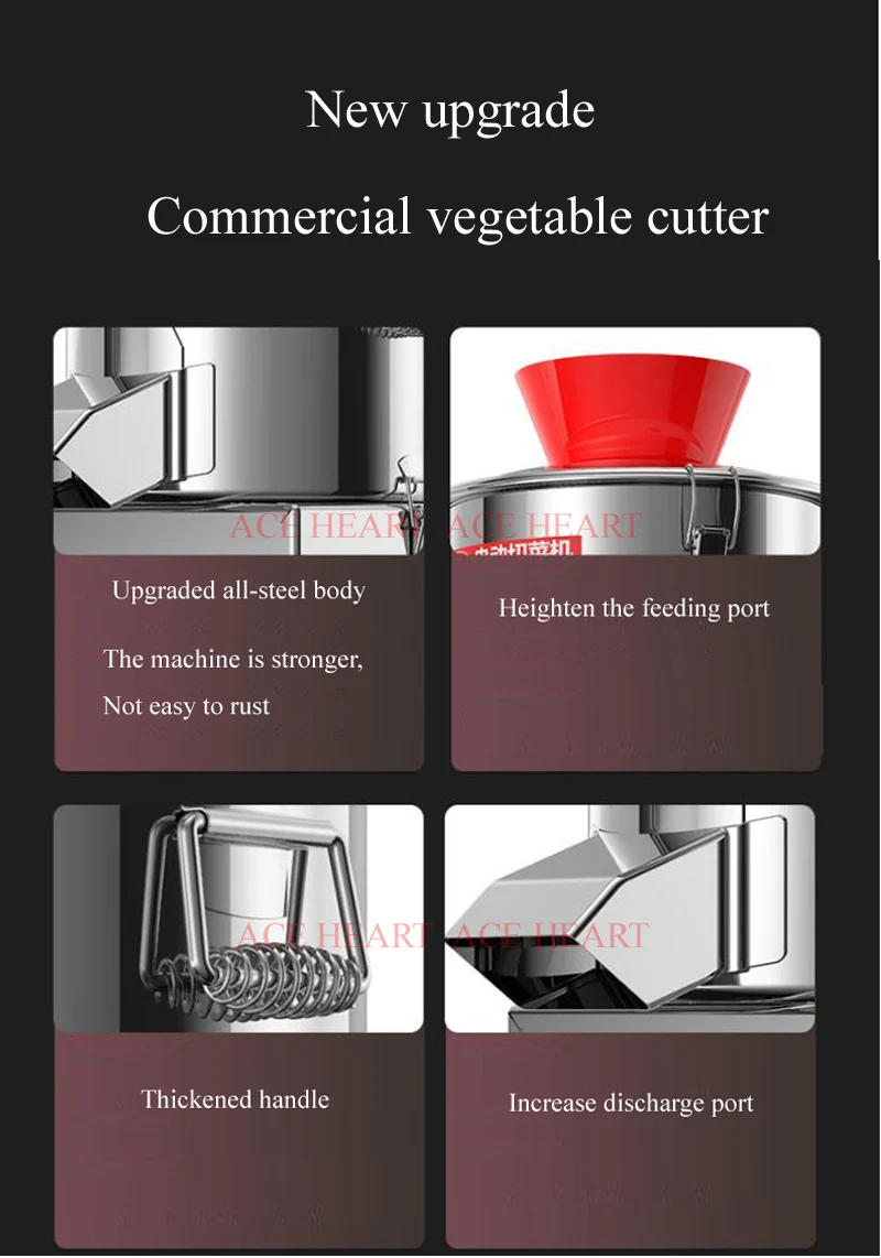 Description Picture 5 of itemCommercial Vegetable Cutter Dicing Machine Electric Canteen Minced Meat Mincer Pellet Dumpling Vegetable Stuffing Machine