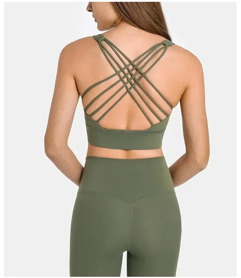 Description Picture 5 of itemLemon Women Stretchy Sport Tops Bra Quick-drying Breathable Shock-proof Beautiful Back Sports Bra Yoga Gym Exercise Running Vest