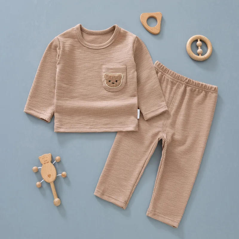 Description Picture 5 of itemFall Baby Pajamas Suit 0-3Y Toddler Boys Long Seeved Sleep Wear Underwear Set Girls Bear Head Night Wear Infant Home Clothes