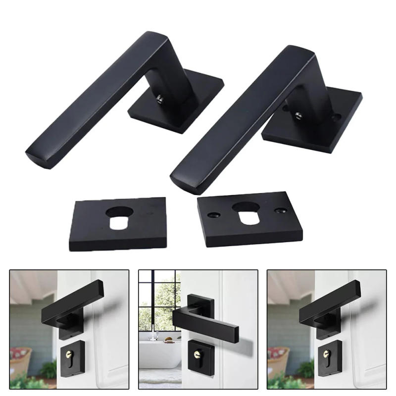 Description Picture 3 of itemFor Bedroom Interior Door Handle Lock Black Door Lock Versatile Application Easy Installation Long-lasting Durability