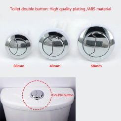 Round Toilet Push Button Double Push Flushing Button Adjustable Toilet Water Button for Home Hotel Public Toilet