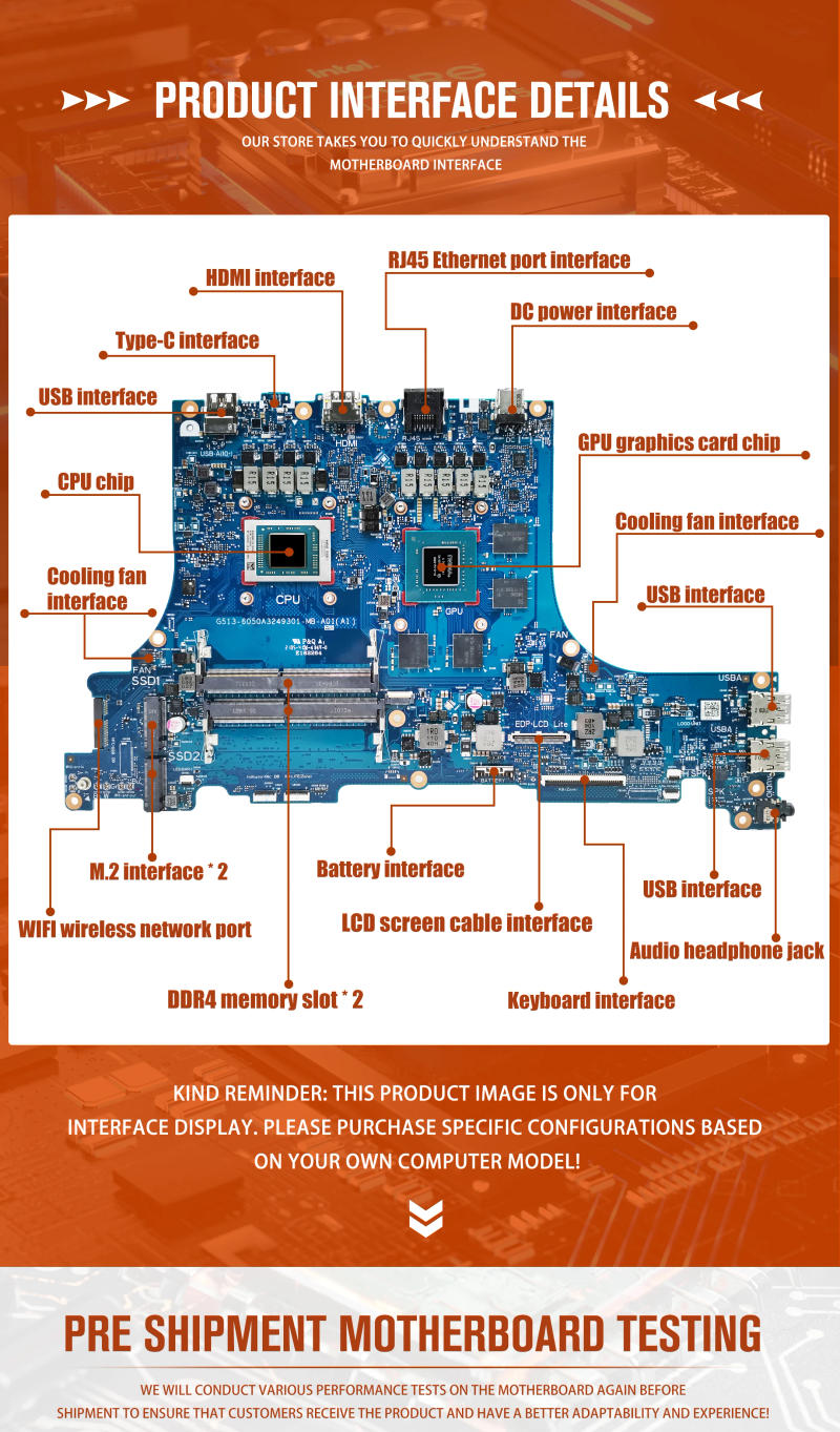 Description Picture 2 of itemLaptop motherboard support asus pc board i3 i5 i7 10th X415JA mainboard x415JP X415JF x515ja x515jf x415e X515JP 4G ram