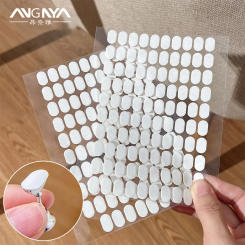 ANGNYA Transparent Nail Adhesive Glue Reusable Tacky Gel for Nail Art Practice Stand Display Holder False Tips Manicure Tools