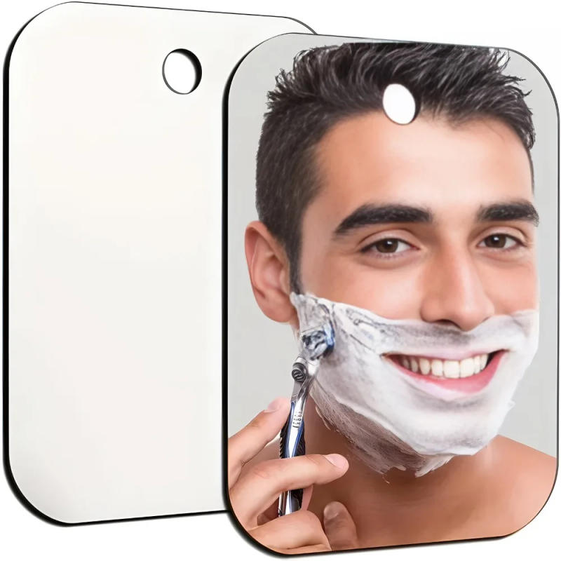 Description Picture 2 of item2025 1pcs Acrylic Mirror With Wall Suction Shower Mirror For Man Shaving Women Makeup Portable Travel Bathroom Accessories