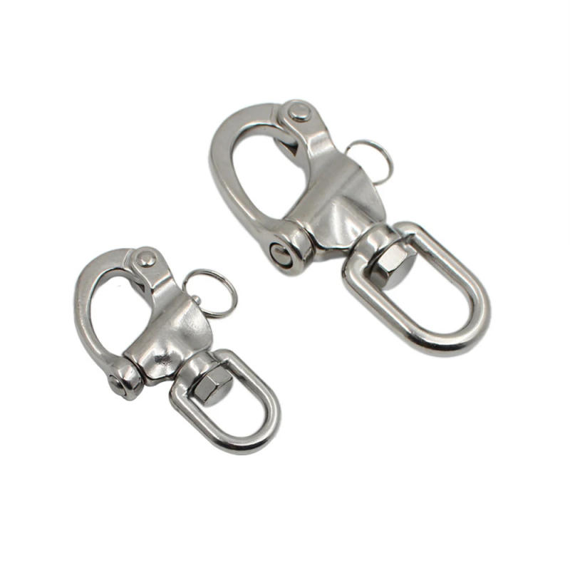 Description Picture 4 of item1pc 316 Stainless Steel Spinnaker Swivel Snap Hook 87mm/128mm Marine Grade Shackle Pin Quick Release Boating Anchor Camp Chain
