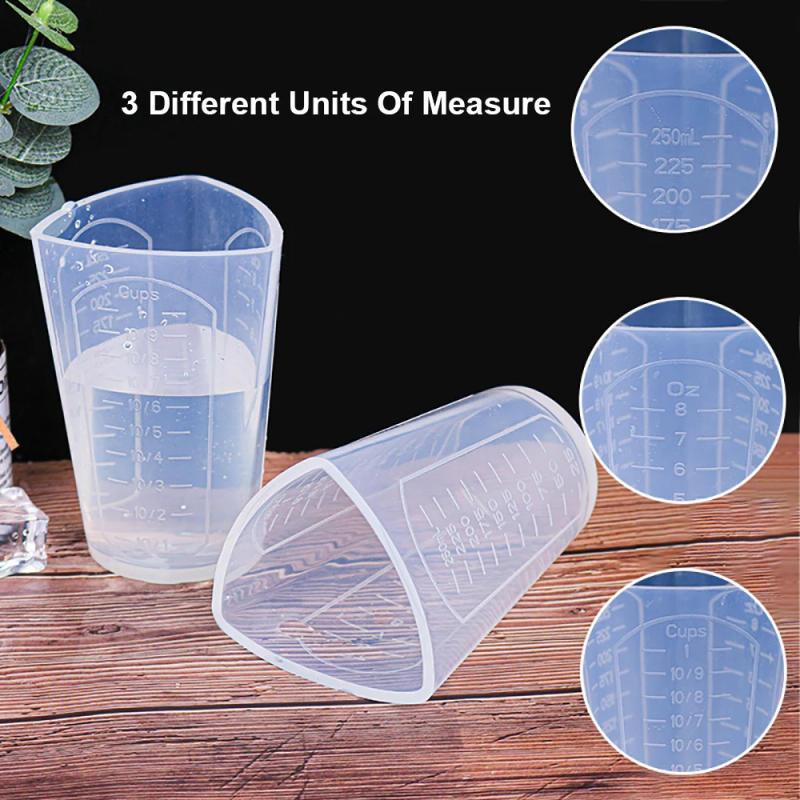 Description Picture 5 of item50ML-1000ML Silicone Triangle Graduated Measuring Cup Liquid Container Epoxy Resin Making Tools Accessories Silicone Molds