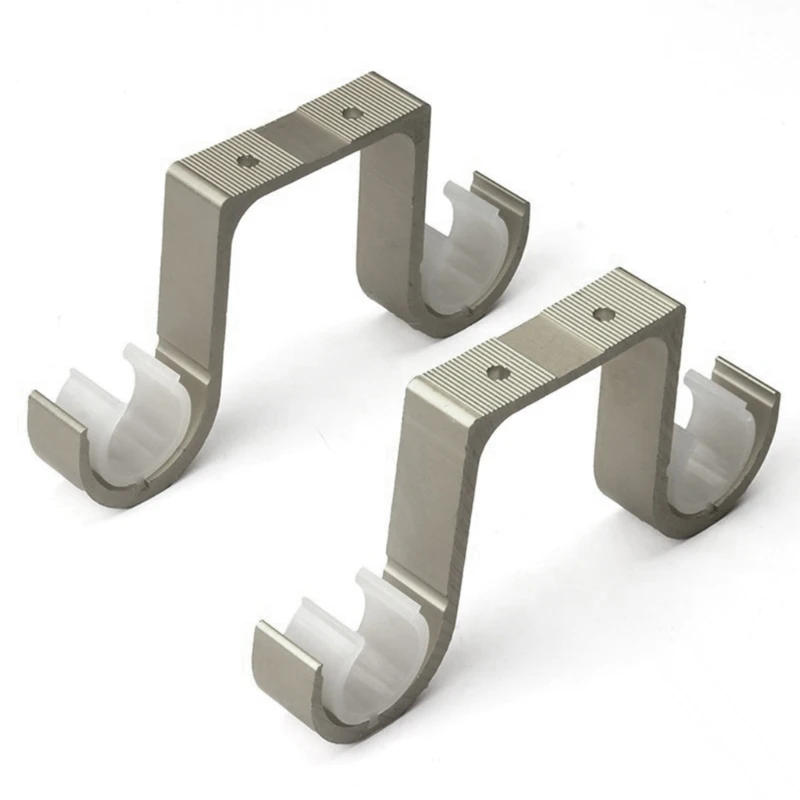 Description Picture 5 of itemCurtain Rod Brackets Holder Home Decorations Top Mounted Easy to Install Dropship