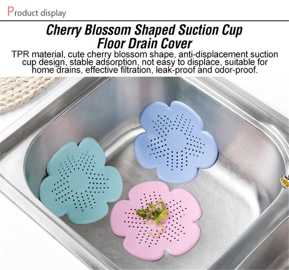 Description Picture 4 of itemBathroom Hair Sink Sewer Filter Floor Drain Strainer Hair Catcher Stopper Shower Bathtub Drain Cover Clog Kitchen Sink Filter