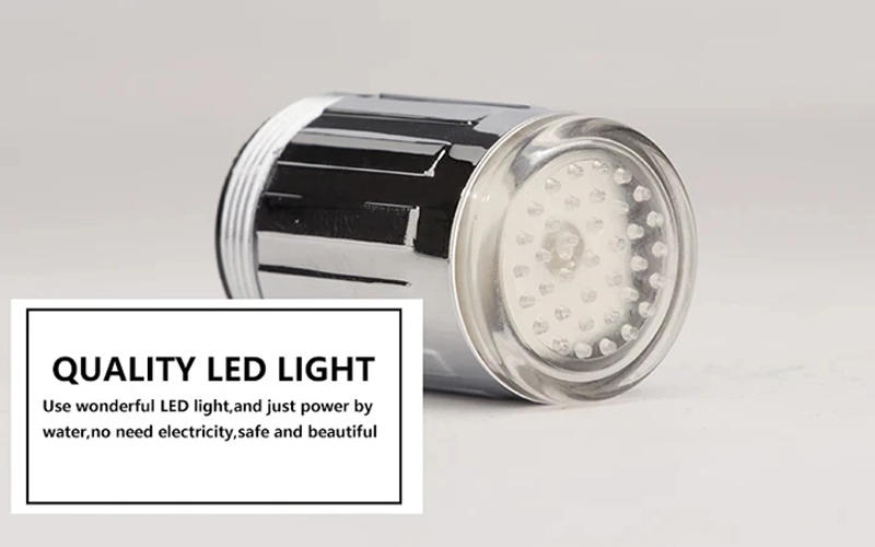 Description Picture 4 of itemAdvanced Faucet Aerator Water 7 Colorful Power Shower LED Tap Light Water Saving Colorful Aerator Bathroom Accessory Decorate