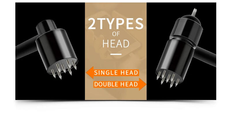 Description Picture 3 of itemDouble Head Dermal Needle Disposable Plum Blossom Needle Skin Seven Star Needle Blood Hammer Sterile Acupuncture Cupping Massage