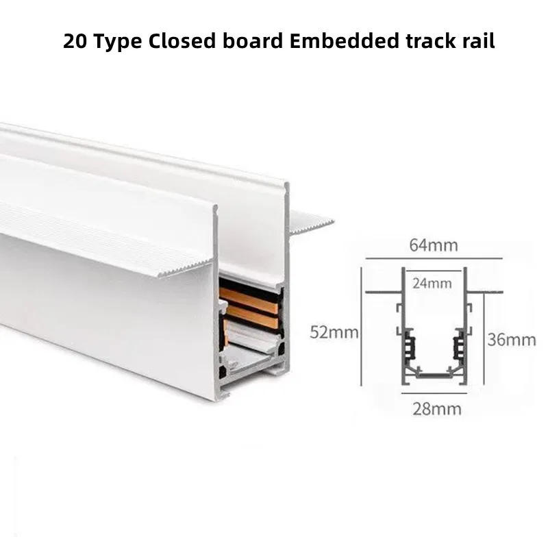 Description Picture 6 of itemPDQ Modern Magnetic Track Lights Embedded LED Spotlight Downlight Living Room Without Main Light Lighting Grille Lamp Series