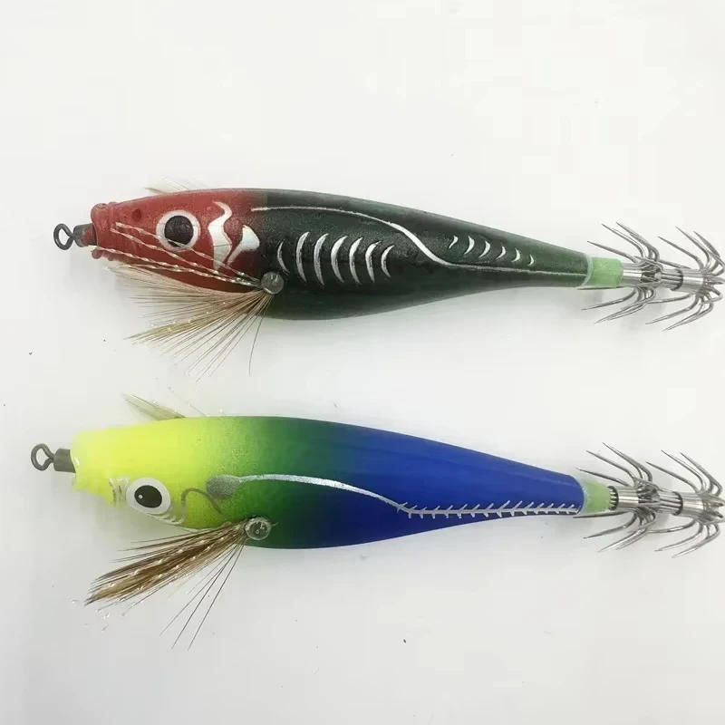 Description Picture 6 of item1PCS Luminous Fishing Lure Squid Jig Hook Octopus Shrimp Cuttlefish Crankbait Floating Fishing Hard Bait Wobblers Swimbait Pesca