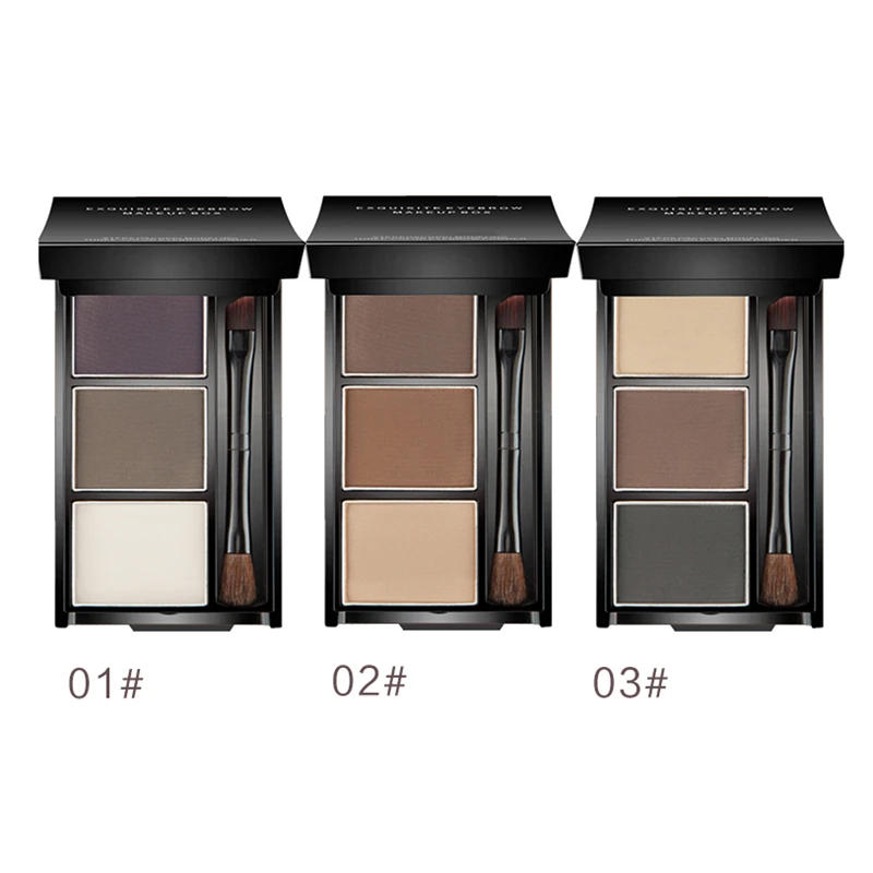 Description Picture 5 of itemLasting Eyebrow Powder Waterproof Brow Powder Tint Enhancers Pigment Natrual Eyebrow Shadow Palette with Brush Makeup Cosmetic