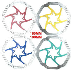 1pc Bicycle 160/180mm Stainless Rotors Disc Bike Brake For ROTOR Bicycle Brake Pad Parts Disc Brake Discs Cycling Accessories
