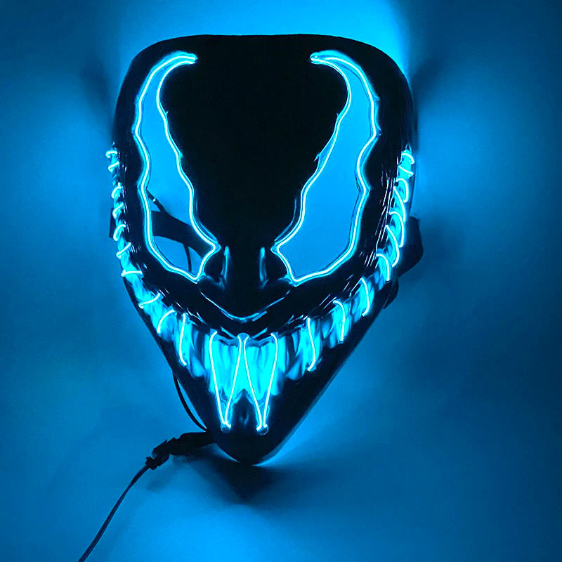 Description Picture 6 of itemNew Arrival Halloween Mask Horror Venom LED Luminous Mask Cosplay Costume Makeup Prom Party